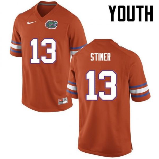 Youth Florida Gators #13 Donovan Stiner NCAA Nike Orange Authentic Stitched College Football Jersey GFZ8862ZD